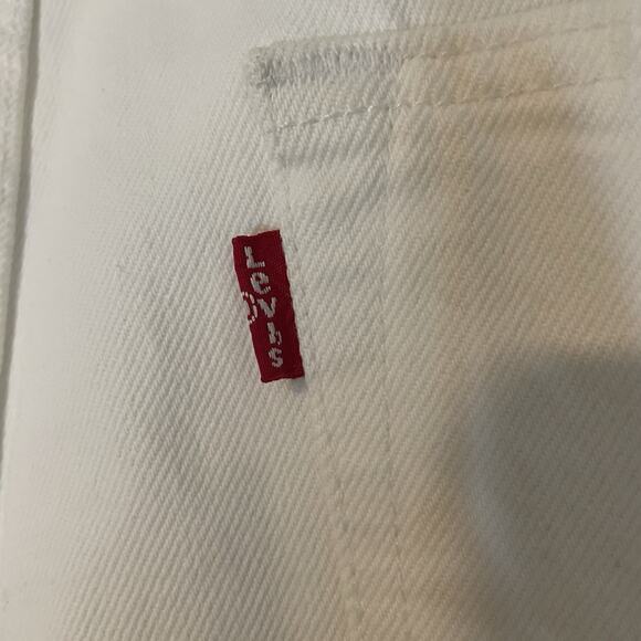 Levi's 501 XX White Button Fly Straight Leg Denim Jeans Mens Size 36x30 Mexico - Picture 8 of 13